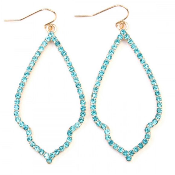3/$20 turquoise rhinestones earrings NEW - Picture 1 of 1